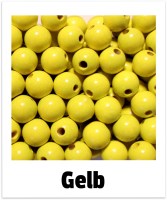 Holzperlen 12mm gelb